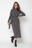 Платье для беременных и кормящих 16272 графит меланж