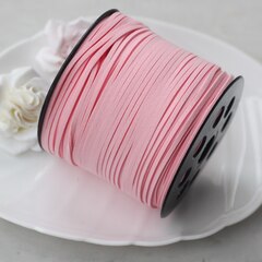 Шнур замшевый (искусственный), розовый, 2,3*1 мм, 1 метр, ШН009