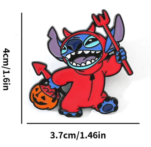 Лило и Стич значок металлический