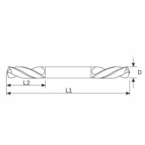 Сверло по металлу двухстороннее 3,25x46мм DIN1897 h8 3xD HSS-G 130° Ruko 2520325