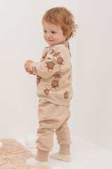 брюки  для мальчика  КР 400593/темно-бежевый к410