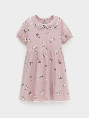 платье  для девочки  КР 5932/розовый лед,кошечки к577