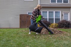 Воздуходувка-пылесос Greenworks GD60BVII 60V (368 км/ч) аккумуляторная, без АКБ и ЗУ