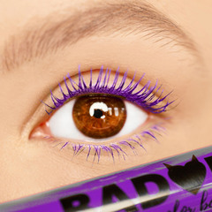 Тушь для ресниц Bad Doll цветная объемная, фиолетовая 9.3г