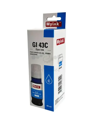Чернила MyInk GI43C для CANON GI-43C для PIXMA G540/G640 60 мл, контейнер, cyan Dye