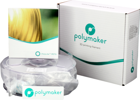 Пластик для 3D-принтера PolyMaker PolyLite PETG, 1.75 мм, 1 кг, Прозрачный