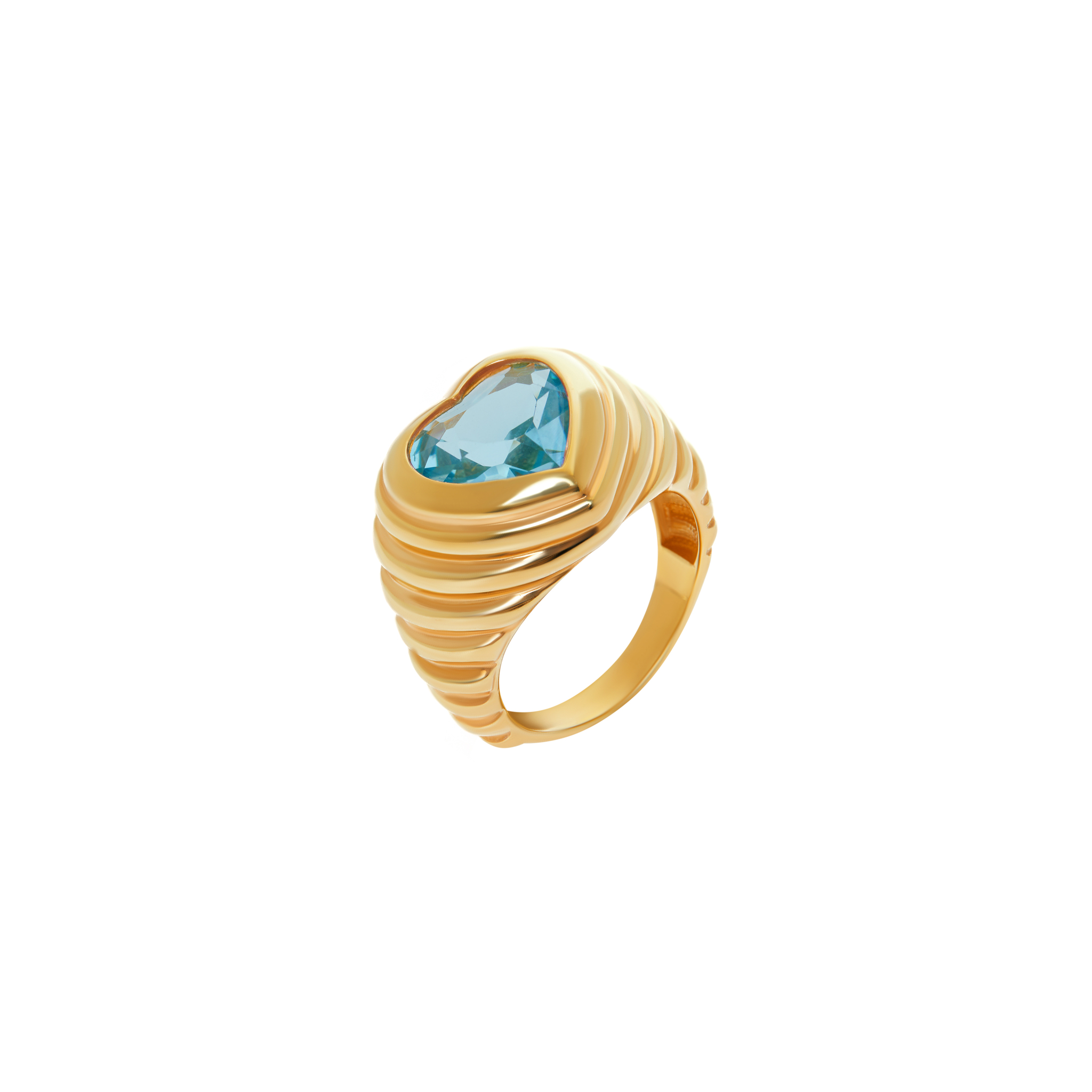 VIVA LA VIKA Кольцо Shiny Heart Ring – Blue viva la vika кольцо tiny heart ring – bright blue