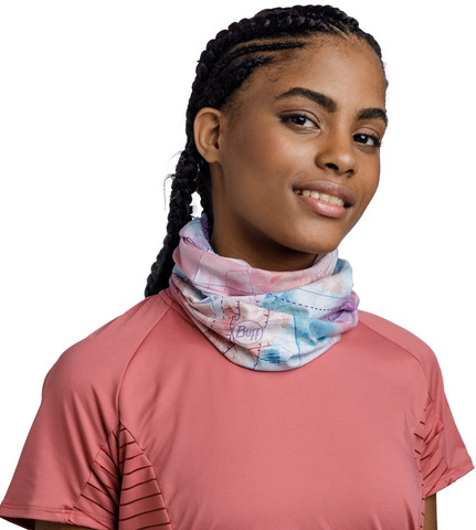 Картинка бандана-труба Buff CoolNet Campast Pink - 4