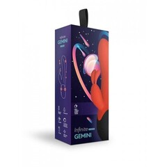 Нагреваемый вибратор кролик Gemini, цвет алый (INFINITE collection)