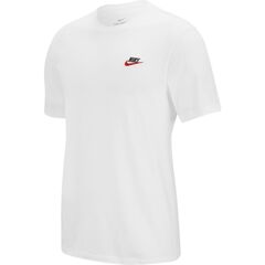 Футболка теннисная Nike NSW Club Tee M - white/black/university red