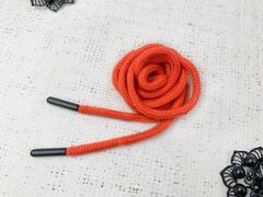 Шнур, ш. 5 мм, L 126 см, коралл