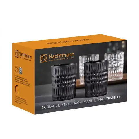 Набор стаканов низких 2шт 304мл черный матовый Nachtmann Ethno