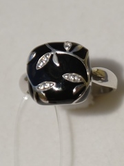 Кольцо с эмалью(кольцо из серебра).