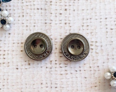 Пуговицы, d 1,8 см, 2 прокола, тёмный никель