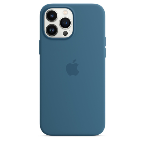 iPhone 13 Pro Max Silicone Case with MagSafe Abyss Blue