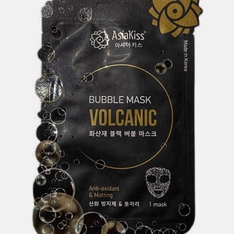 ASIAKISS Маска для лица пузырьковая ВУЛКАНИЧЕСКИЙ ПЕПЕЛ Volcanic Bubble Mask, 20 г