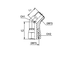 Соединение FN45 ORFS 11/16" D08-10 (обжатая гайка) CAST