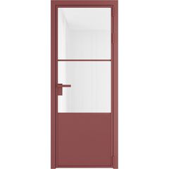Алюминиевая дверь 20AG красный антрацит остеклённая