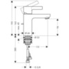 Смеситель для раковины однорычажный с донным клапаном Hansgrohe Metris S 31063000