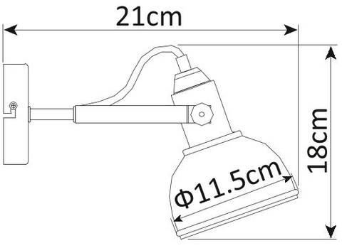 Настенный светильник Arte Lamp MARTIN A5213AP-1BR