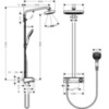 Душевая система внешнего монтажа с термостатом 110 см с верхней лейкой 30х16 см 2 режима Hansgrohe Raindance Select E 27126400