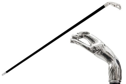 Трость мужская Pasotti Silver Greyhound Cane, Италия.