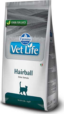 Farmina Vet Life Hairball для кошек для выведения комочков шерсти из кишечника 2 кг