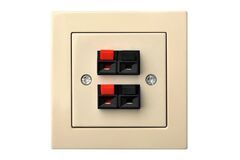 Аудио розетка Двухместная Бежевая LIREGUS EPSILON