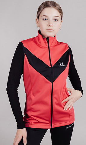 Детский лыжный жилет Nordski Jr. Base Pink/Black