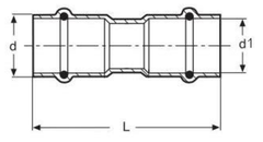 Valtec муфта пресс 28х22 мм из нерж. стали VTi.903.I.002822