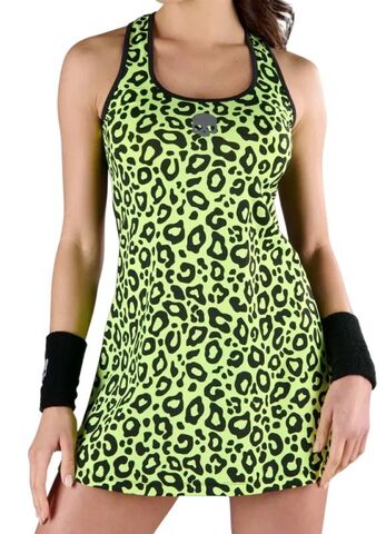 Теннисное платье Hydrogen Panther Tech Dress - black/yellow fluo