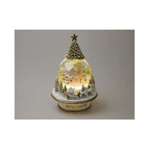 Музыкальная шкатулка 14x14x22см Musicbox Kingdom белая с золотом