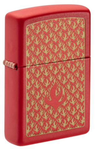 Зажигалка Zippo Flame Pattern с покрытием Red Matte, латунь/сталь, красная, матовая, 38х13х57 мм (49573) | Wenger-Victorinox.Ru