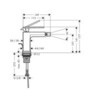 Hansgrohe 73200000 Tecturis E Смеситель для биде 80, однорычажный, со сливным гарнитуром, хр
