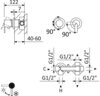 Cezares LEAF-VDIM3-MM Встраиваемый однорычажный смеситель на 3 выхода, исполнение Morning Mist