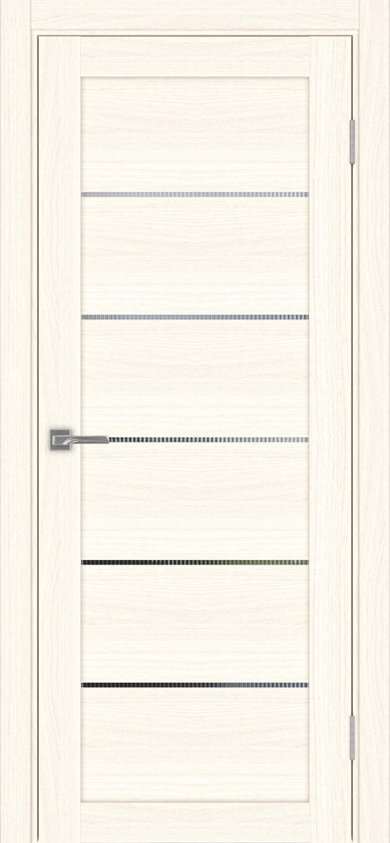 Дверь межкомнатная Оптима Порте Турин 506.12, цвет светлый ясень, экошпон, стекло мору