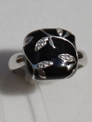 Кольцо с эмалью(кольцо из серебра).