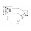 Кронштейн для душа верхнего 10 см Hansgrohe 27438000