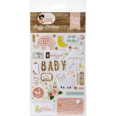 Паф-стикеры Echo Park Baby Girl Puffy Stickers