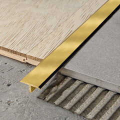 Латунный профиль-вставка Т-образная ЛПТ-10 2700 мм