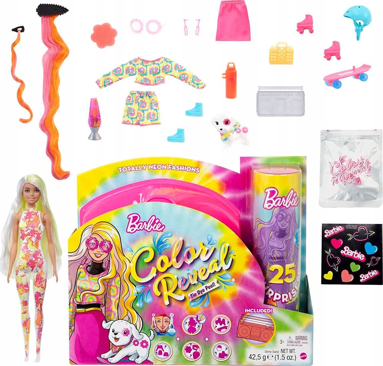 Кукла Barbie Mattel Набор Color Reveal Totally Neon Fashions Барби с 25  сюрпризами HCD26 купить в Москве | Доставка по России.