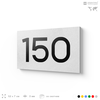 Номер на дверь 150, табличка на дверь для офиса, квартиры, кабинета, аудитории, склада, белая 120х70 мм, Айдентика Технолоджи