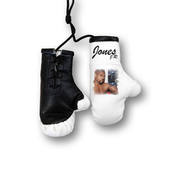 Перчатки боксерские комбинированные "Рой Джонс младший", белые с черным