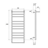 Полотенцесушитель электрический Point PN10150PE П9 500x1000 с полкой левый/правый, хром