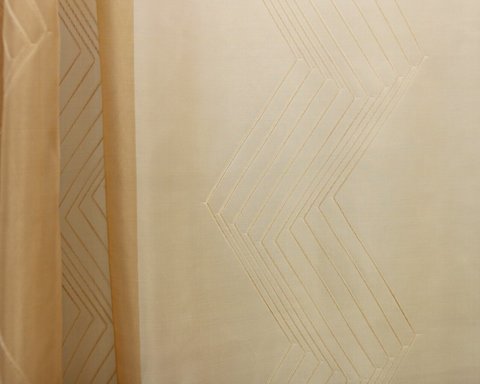 Тюлевая ткань с рисунком Мариса вуаль бежевый