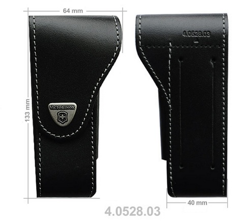 Чехол Victorinox для ножа 111 мм, с отделением для фонаря, Black (4.0528.03)