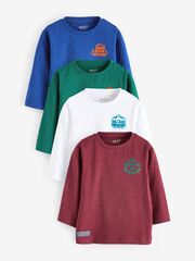 Лонгслив для мальчика Next N96-335, 3 шт., Синий, Зеленый, Белый