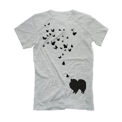 Футболка "Шпиц и бабочки"