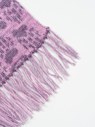 Шарф «Медвежий След» сиреневого цвета (С бахромой)