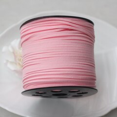 Шнур замшевый (искусственный), розовый, 2,3*1 мм, 1 метр, ШН009